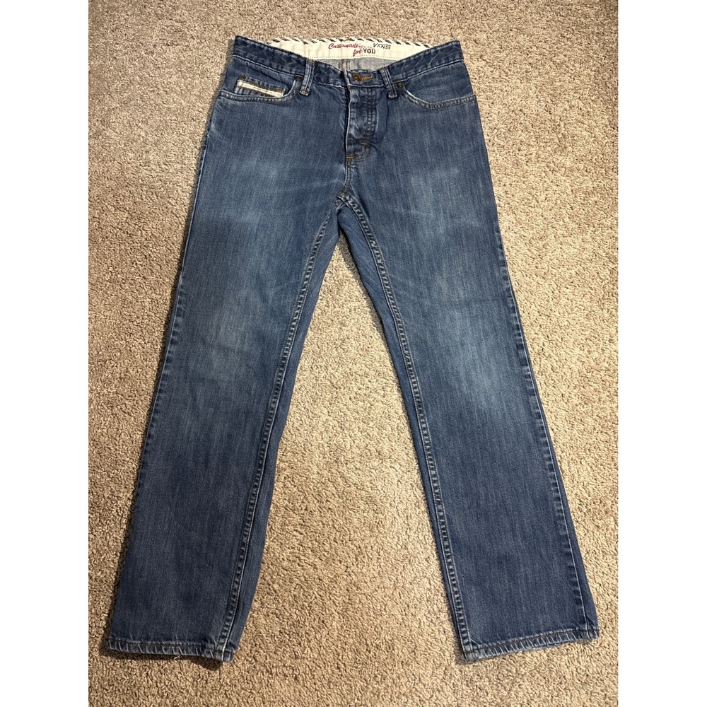 Vans Customade For You Mens Denim Jeans 28x28 Straight Leg Medium Wash